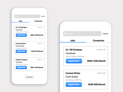 Job Listing UI dailyui dailyuichallenge dailyuo050 design designer joblisting ui uiux userexperience userinterface ux