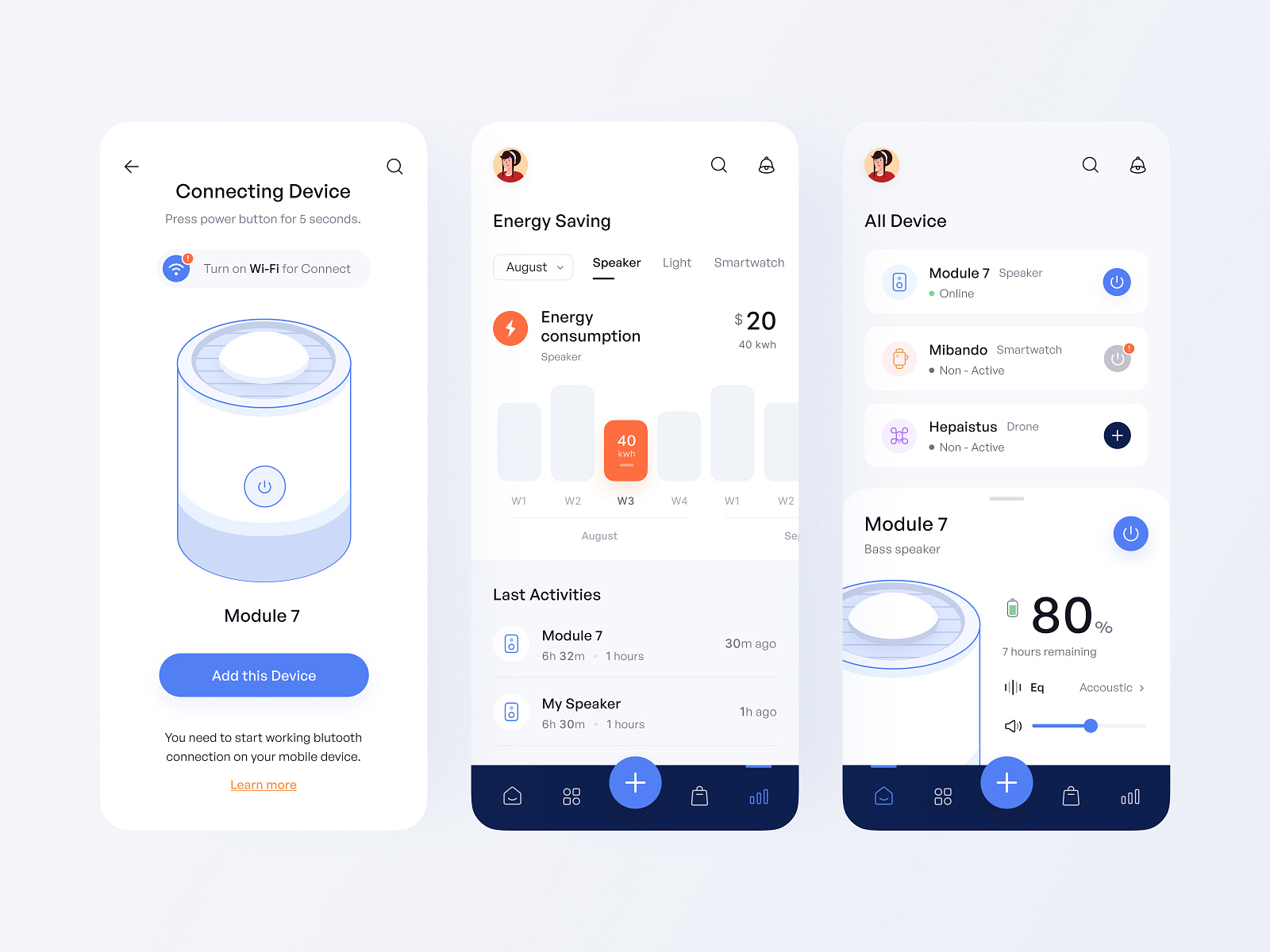 Smart Device Mobile App by Muhammad Sauqi Arif for Unspace on Dribbble