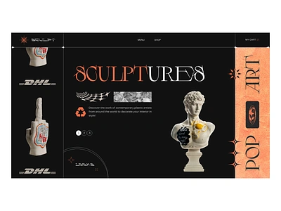 Sculpt // eCommerce animated animation art blacklead blacklead studio cart ecommerce homepage landing page motion motion graphics sculpt sculptures shop shopify store ui web website webstore