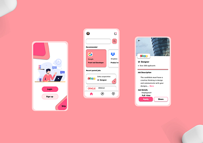 Job search app concept app design job search app jobs ui uidesign