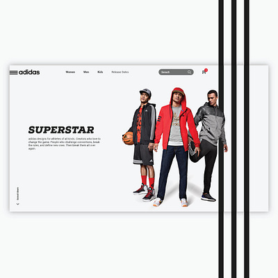 Adidas Website adidas shopping website ui design website