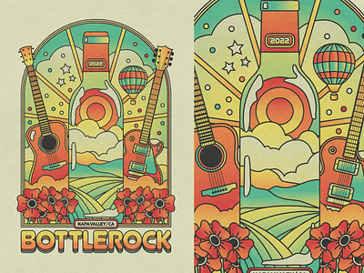 Bottlerock 2022 apparel bottlerock festival merch music vector
