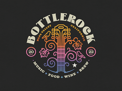 Bottlerock 2022 apparel bottlerock festival merch music vector