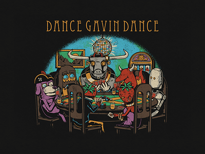 Dance Gavin Dance apparel band dgd illustration merch vector