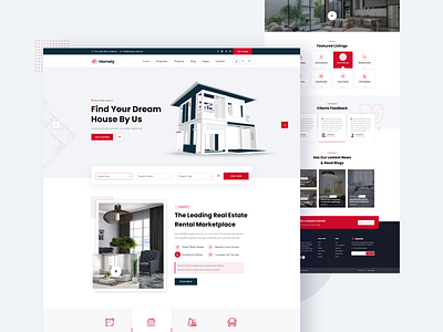 Homely Real Estate Agency Web Landing page 2021 trend agency branding creative design design illustration real estate top designer trending typography web design website design