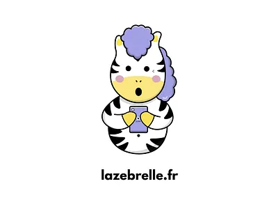 La Zébrelle with iPhone branding design illustration illustrator logo web website