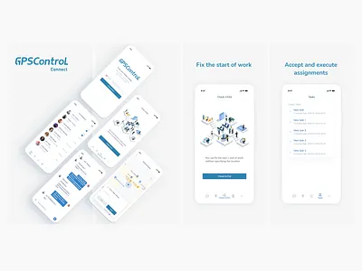 GpsControL Connect App adobe xd android android app app appdesign application application design checkin checkout connect design dribbble ios ios app screenshots ui ux