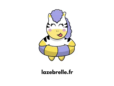 La Zébrelle at the pool branding design illustration illustrator logo web website
