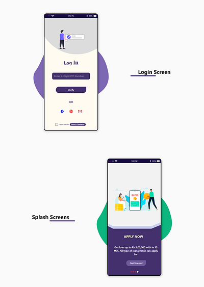 Online Loan Mobile App mobile app mobile app design mobile design ux