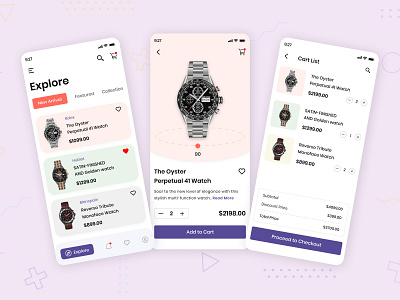 Online Watch Store App app design app ui design ecommerce app ecommerce shop mobile app mobile app design mobile app development mobile application mobile application design ui ux user experience watch app watch app design watch store watch store app watches