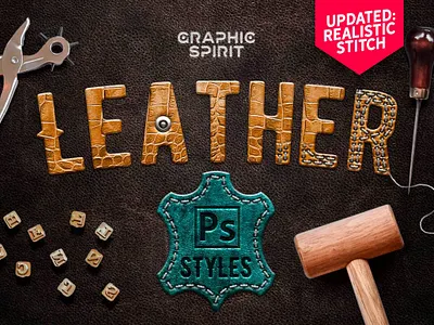 Leather Layer Styles For Photoshop actions dark effect generator layer leather light patterns photoshop realistic retro rivets seamless stamp stitch styles texture textures thread vintage