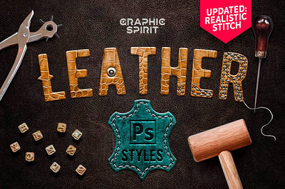 Leather Layer Styles For Photoshop actions dark effect generator layer leather light patterns photoshop realistic retro rivets seamless stamp stitch styles texture textures thread vintage