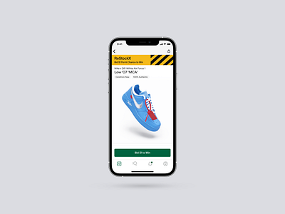 ReStockX Product Details Page Design app app design bid bidding design ecommerce pdp product page raffle ui winner
