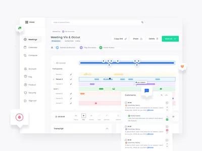 🎙️🤗 MeetPolka app call clean dashboard dashboard ui design flat landing simple ui ux zoom
