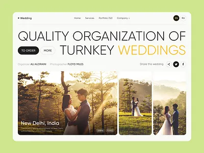 Wedding Organizers App agency animation book calendar design interaction interface online organisation portfolio request servicw ui uiux ux web web design web interaction web3 wedding