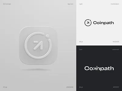 Coinpath Rebranding 🚀 3d app apple design identity illustration iphone logo logotype mark minimal symbol
