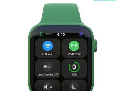Redesigned Control Center - WatchOS 8 watchos8