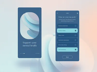 UI/UX for Mental Health App android design app design health app healthcare app ios design mental health ui uiux user interface ux web design