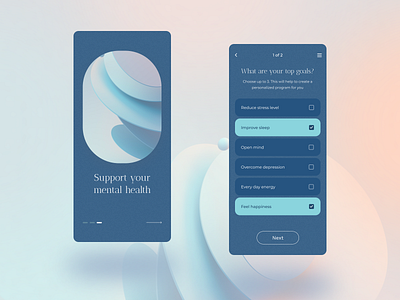 UI/UX for Mental Health App android design app design health app healthcare app ios design mental health ui uiux user interface ux web design