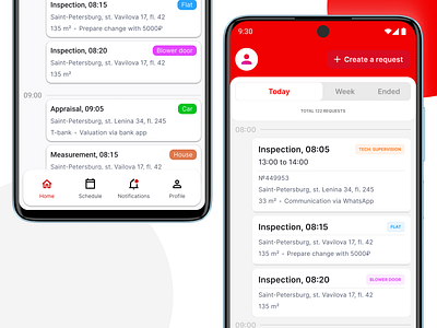 Schedule App Redesign android animation app app design branding design graphic design illustration logo motion graphics red ui uiux