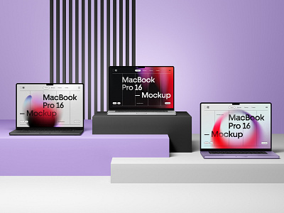 MacBook Pro 16 Mockups PSD Scenes branding bundle design download identity logo macbook macbook pro mockup psd template typography website wedesign