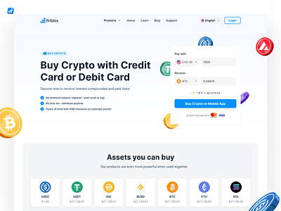 Buy Crypto Page - Header Concept Design bitcoin buy crypto crypto eth indonesia indonesian mobile app mobile app design web3