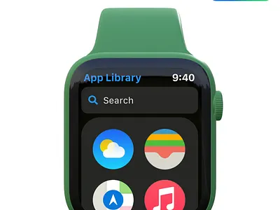 App Library View - Apple WatchOS 8 ⌚️8️⃣