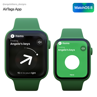 AirTag App - Apple WatchOS 8 ⌚️🔑🎒🚲