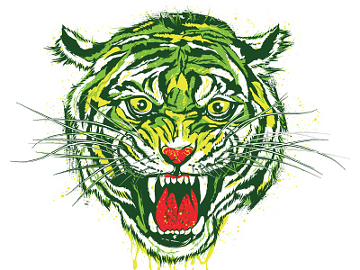 Tiger Dew brand branding changethethought denver design drawing freehand graphic design illustration logo mountain dew tiger typography vector vector art vector illustration
