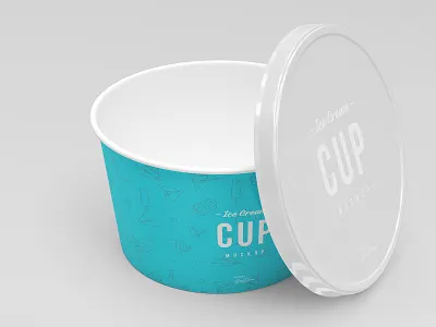 8oz Ice Cream Cup Mockup Set beauty bottle branding chemical clean cleaning cosmetic cream gel liquid lotion mock mock up mockup oil perfume perfumery plastic shampoo washing