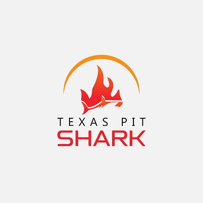 Texas Pit Shark design logo vector