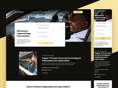 Interface Lepermislibre Pro 🖤 automobile drivingschool interface landingpage lepermislibre productdesign responsive responsive website uiux webdesign website