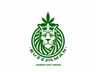 Buzzaman Brand Identity Logo abstract brand identity design branding design icon leaf logo lion logo lion mascot logo minimal