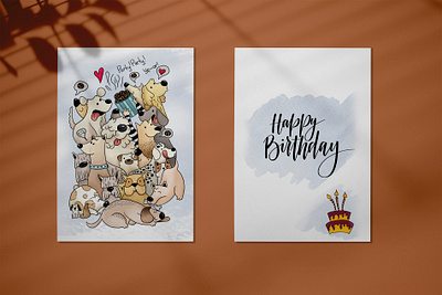 birthday card 2021 art branding design graphic design illustration illustrator postcard typography vector