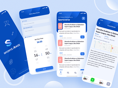 SPORTZVERZE Mobile App android blog blog post forum app ios app landing page logo mobile mobile app post sport sport app sport news sports ui design ux design