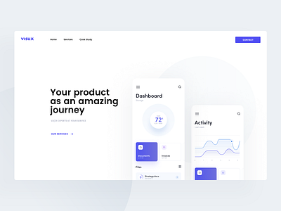 visux app business clean dashboard design desktop home landing layout mobile page software ui ux visux web website