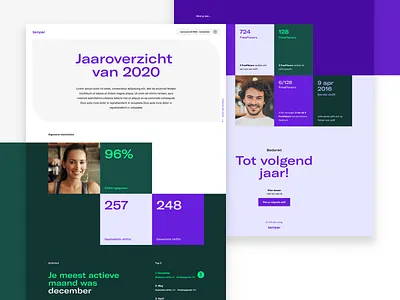 Temper - Year in Review clean clean ui data hero job board landing landingpage vacancy year in review