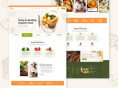 Native Farm creative design homepage organic organic food shop store ui uiux woocommerce