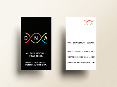 DNA Supplement Science Business Card adobe illustrator adobe photoshop branding business card business card design design graphic design sports nutrition stationary vector