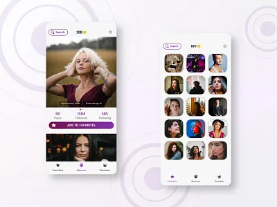 Instant Search App Design app branding dating design graphic design instagram minimal ui ux
