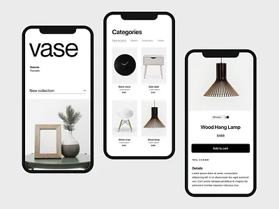 Mobile shop design app app design branding clean ecommerce app minimal mobile mobile app mobile ui shop typogaphy ui ux