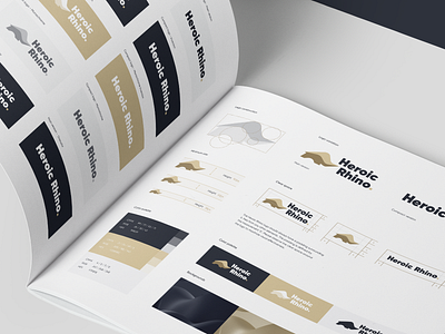 Heroic Rhino brand brand agency brand and identity brand guidelines brand identity brand sign brandbook branding business identity logo logo design logo designer logotype marketing packaging visual identity