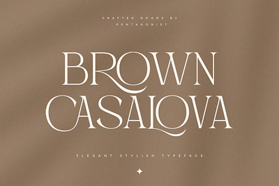 Brown Casalova | Stylish Typeface aesthetic beauty boho canva chic classy clean fashion feminine font jewelry luxury retro serif sexy trendy typeface uppercase vintage wedding