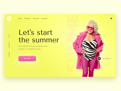 Summer | Swimsuit | Golden Canon Grid bodypositive concept design desktop figma golden canon grid golden ratio goldenratio happy heat summer summertime swimwear ui ui design uidesign vacation webdesign website