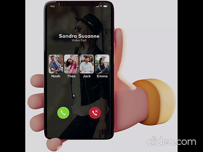 Video Call App app application call clean ui design illustration ui ux video video app video call vintage