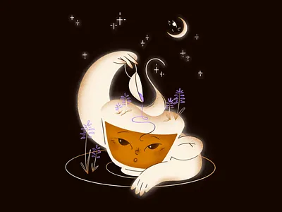 Lavender Latte 2 2d branding character character design character illustration coffee coffee cup coffee shop design digital art digital illustration flower illustration latte lavender mascot minimalism procreate