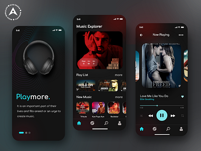 Music Streaming App UI/UX Design app app design applicaiton application design design minimal mobile app music music app music app uiux music application music streaming ripenapps ui uiux userinteraction userinterface ux