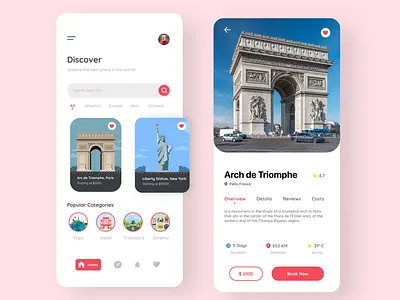 Travel App - Mobile App Design adobe app application design figma mobile mobile app mobile app design travel app ui ux