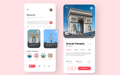 Travel App - Mobile App Design adobe app application design figma mobile mobile app mobile app design travel app ui ux