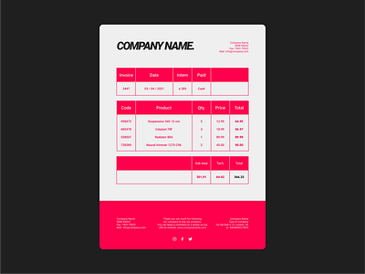 Invoice - UI Design buy invoice minimal receipt resume ship ui uiux